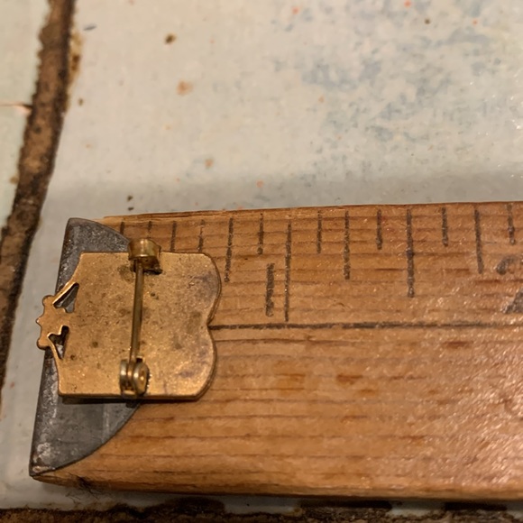 Vintage enameled 10 commandments pin with star of david. - Picture 3 of 4